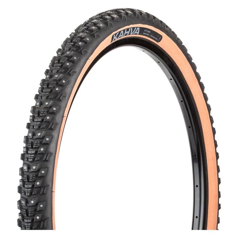 45Nrth Kahva Faltreifen, 29x2.25", 57-622, 252 konkave Karbid Spikes, 60TPI, Tubeless Ready, tanwal (29 x 2.25, 57-622) (30111110)