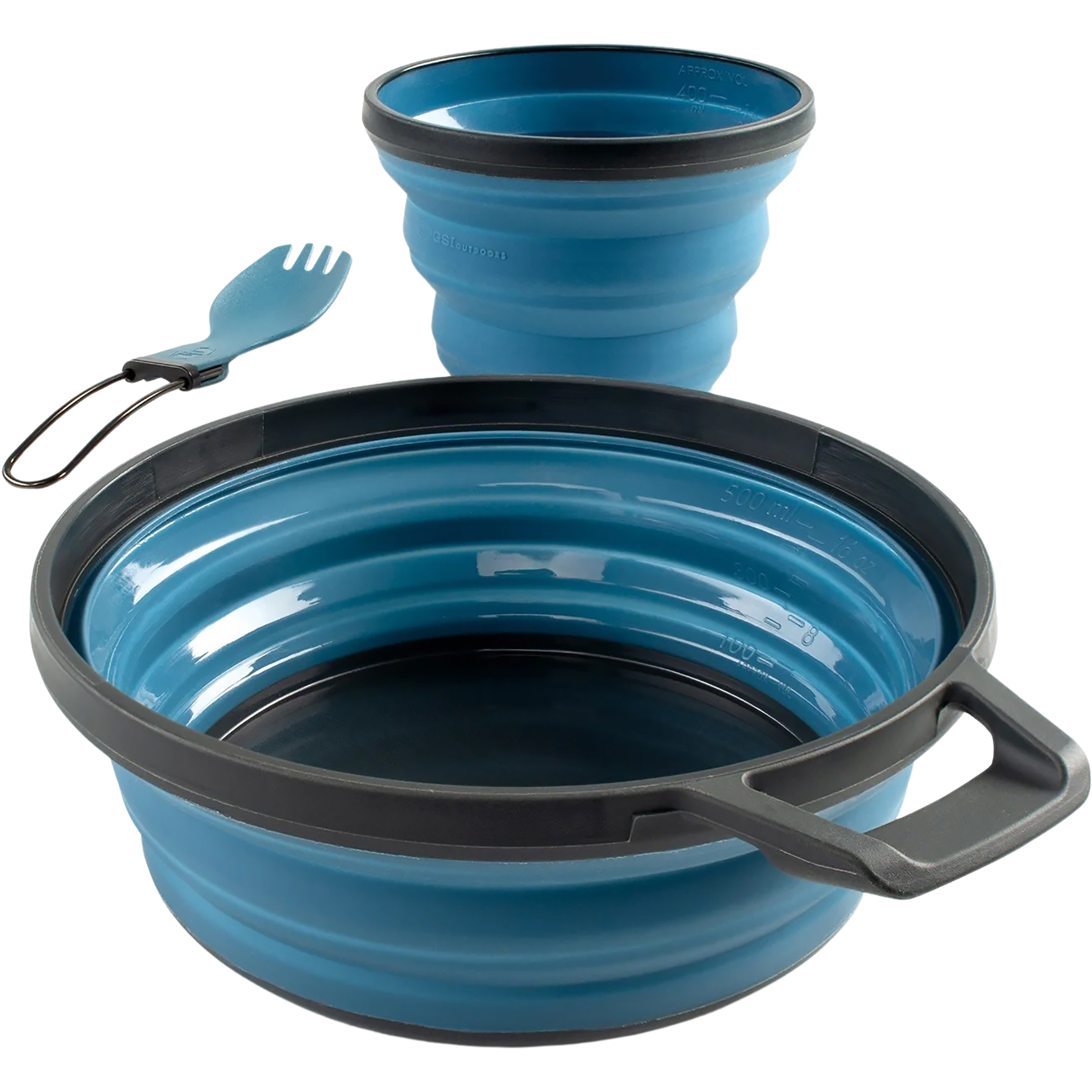 GSI Escape Geschirr Set Campinggeschirr blau Größe 0.65L