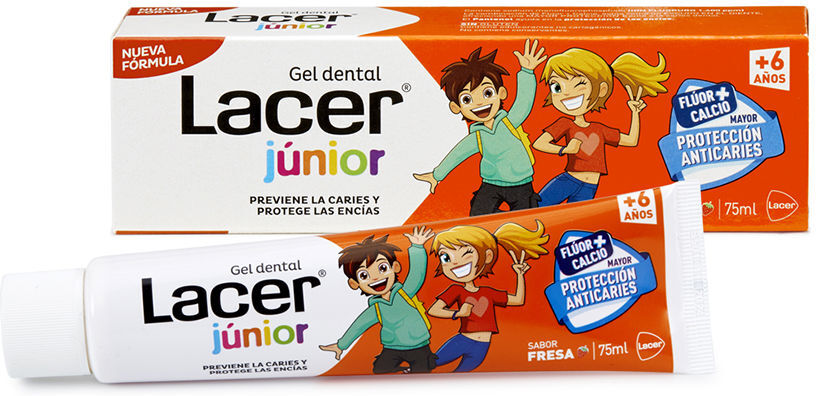 Lacer Junior gel dental fresa 75 ml