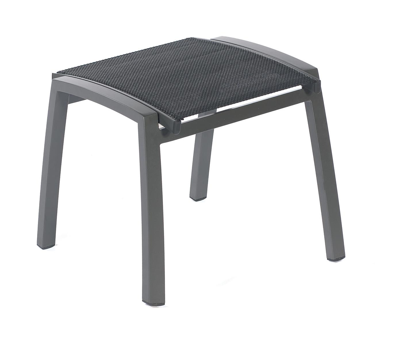 MUESING Hocker Florida Alu-silber Textilgewebe s chwarz SonnenPartner 16929288