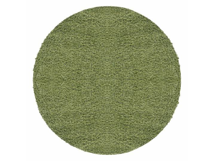 Carpetsale24 Uni Tapis de Salon Shaggy Uni Tapis Vert 160 cm Rond Chambre Tapis Poil Long Moelleux et Doux