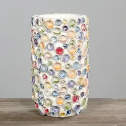 Vase (H 31 cm) - beige - H 31 cm