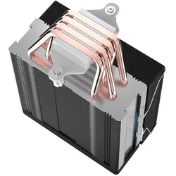Rampage Octagon B70 Chłodzenie powietrzne CPU 120MM ARGB, wyświetlacz temperatury, czarne (155 mm), CPU Kühler, Schwarz