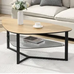 Couchtisch Wohnzimmertisch in Wankelform 110 cm breit