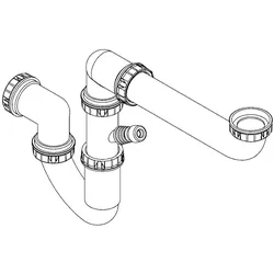Grohe Siphon 42616 für Einbaupülen Kunststoff chrom, 42616000 42616000