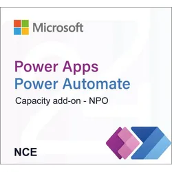 Microsoft Power Apps and Power Automate capacity add-on - NPO (NCE)
