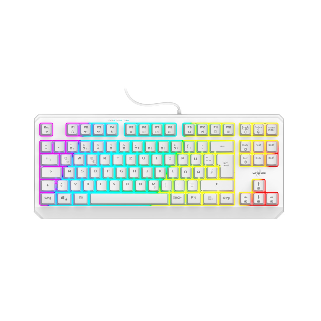 uRage Exodus 220 TKL Gaming Tastatur kabelgebunden, Weiß