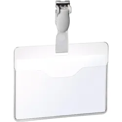 Brand, Informationsschild, Namensschild 90 x 60 mm (B x H) drehbarer Clip