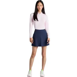 G/FORE Polo Silky Tech Zip, langarm, rosa