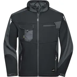 James & Nicholson Herren Workwear Sommer Softshell Jacke Strong Softshell-Jacke JN844 black/carbon S