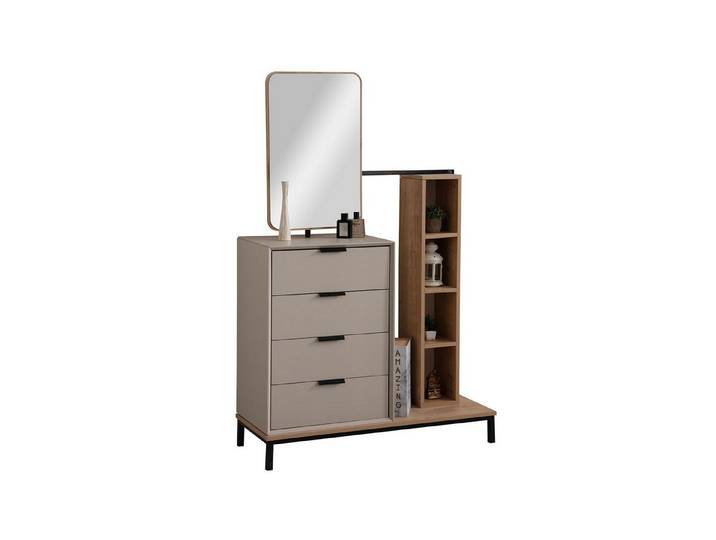 JVmoebel Schminktisch Beiger Schminktisch Holz Kosmetiktisch Schlafzimmer Möbel, Made in Europa