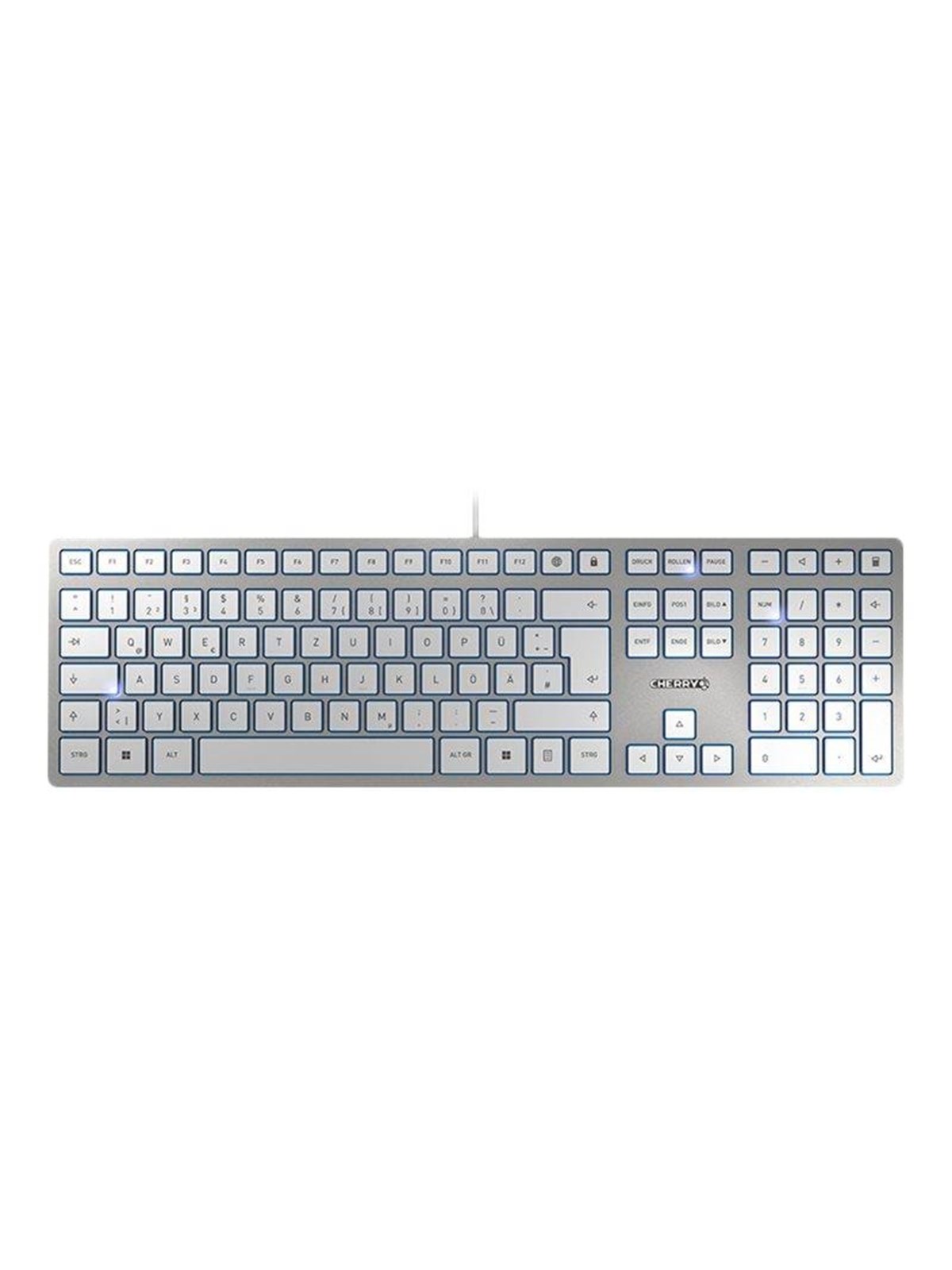 Cherry KC 6000 SLIM - Tastatur - Deutsch - Silber
