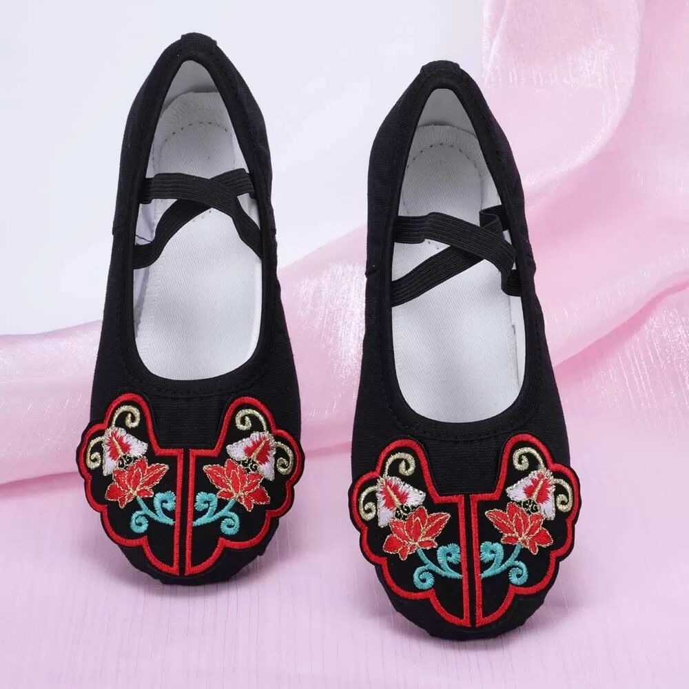 INF Ethnische Tanzschuhe mit mittelhohem Absatz - Traditionelle Volkstanzschuhe 39