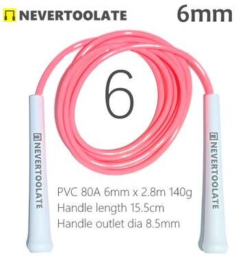 On Spot Shop PVC Skip Rope Middle Long Handle, Durable Jump Rope For Exercise, Gym, Speed, Endurance & Weight Loss pink