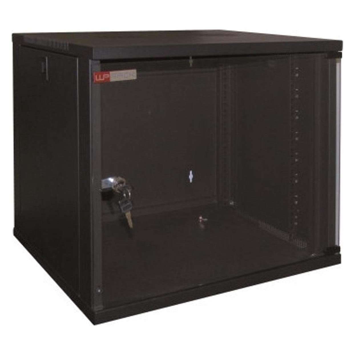 Wp Wall cabinet, 6 U, 54 cm width, 31 cm height, 60 cm depth, black (6 HE, 19 Zoll Rack) (WPN-RWA-06606-B)