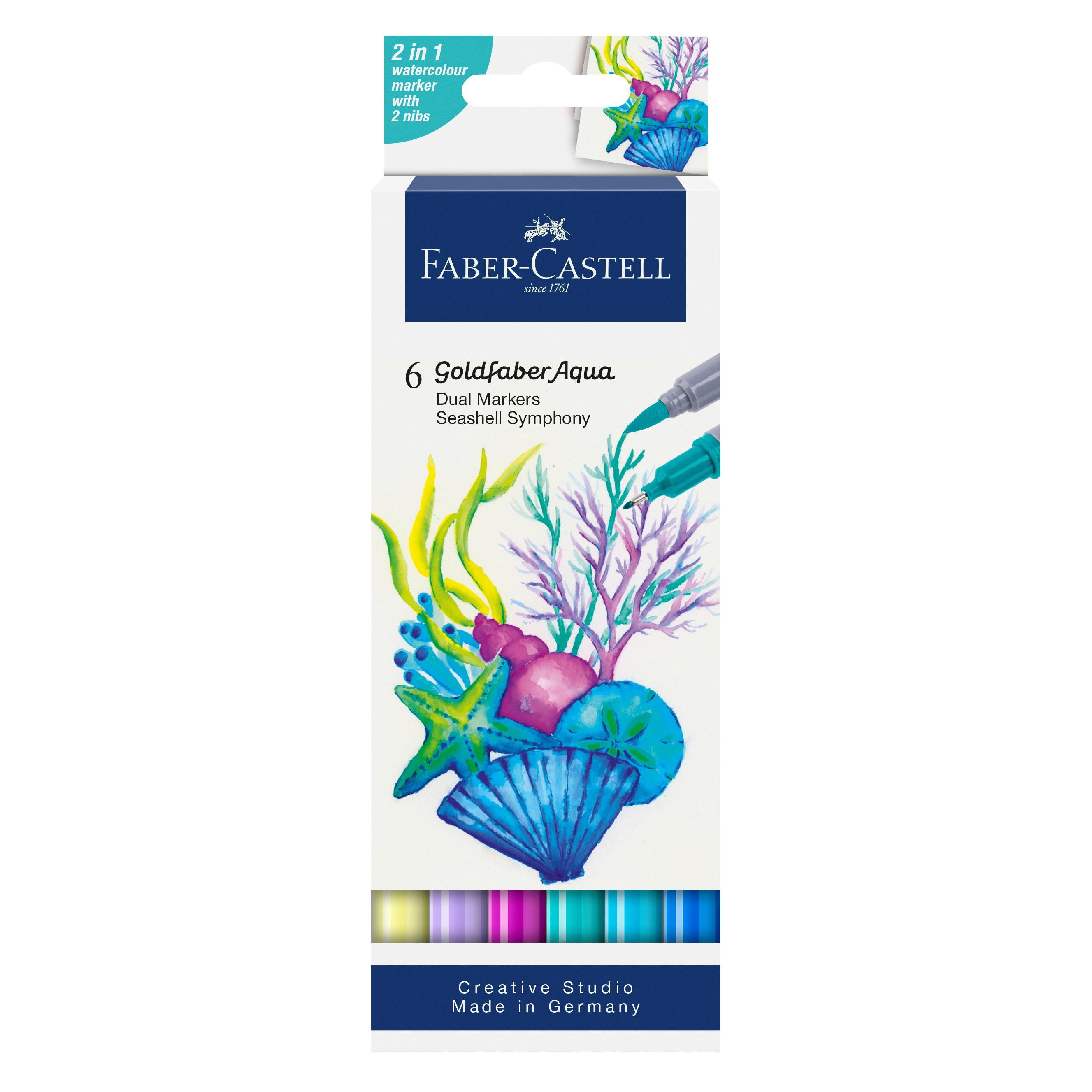Faber-Castell Dual Marker Goldfaber Aqua.6er Etui Seashells (6x) (164510)