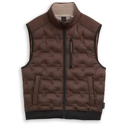 Tom Tailor Lightweight-Hybrid-Steppweste - Herren - Gr. M - braun