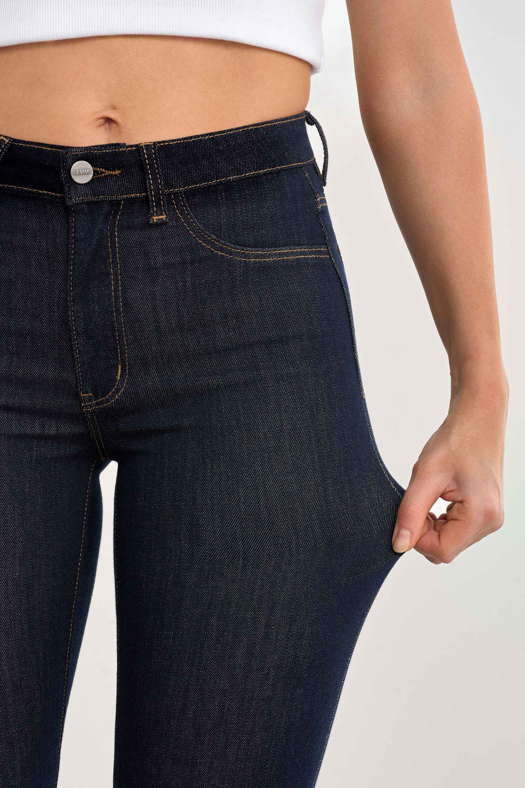 Famme Flare Jeans Blue Rinse L