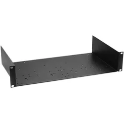 Adam Hall Rackablage 48,3 cm (19") mit Lochbild (Zubehör), Audio Racks + Cases, Schwarz