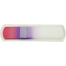 Glasfeile, doppelseitig, magenta-violett mit Glitter
