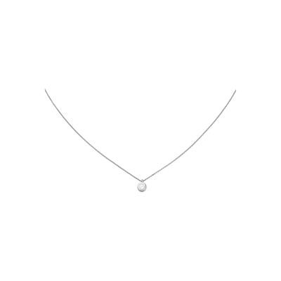 Collier JOBO, silber (silber 925), Halsketten, Damen, Silber 925 (Sterlingsilber), L: 43, Collier, 925 Silber mit Zirkonia 43 cm