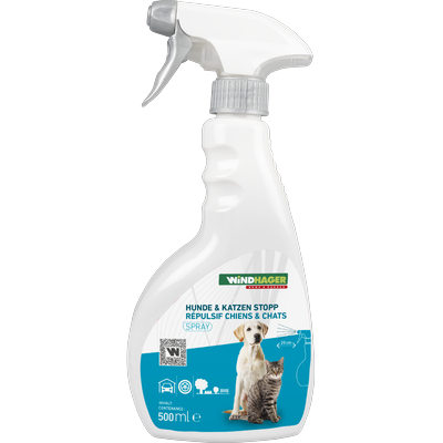Vergrämungsmittel WINDHAGER "Hunde- und Katzen-Stopp Spray, der Geruch hält Hunde und Katzen fern", weiß, Schädlingsbekämpfungsmittel, Tierabwehr für Garten und Terrasse, 500 ml