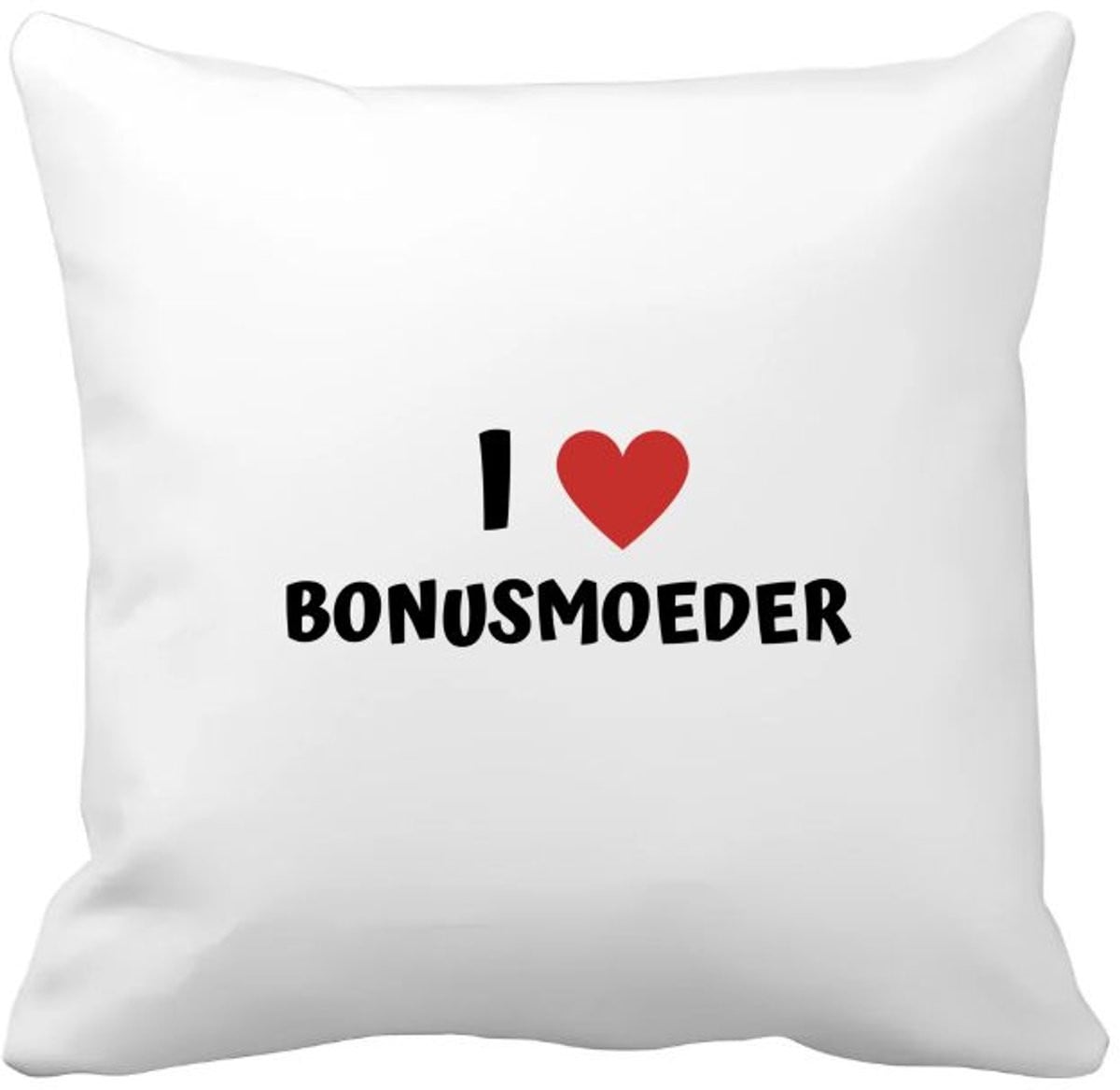 Akyol i love bonusmoeder kussenhoes - 40 x 40 cm