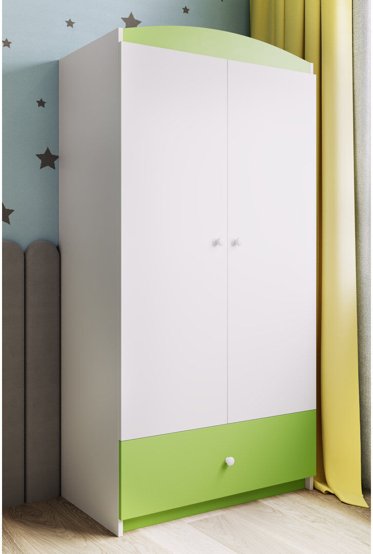 Zipcode Design Cicero 2 Door Wardrobe Lime Green 181.2cm H X 90cm W X 52cm D