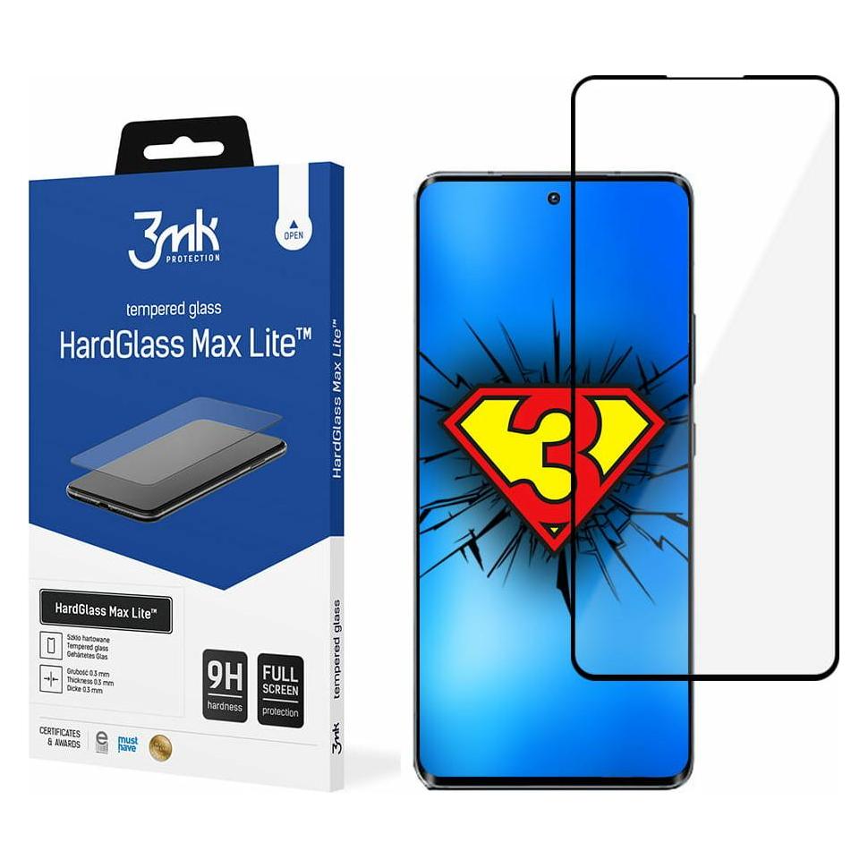 3MK HardGlass Max Lite Motorola Edge 30 Fusion czarnyblack Fullscreen Glass Lite (1 Stk., Motorola Edge 30 Fusion) (3MK4209)