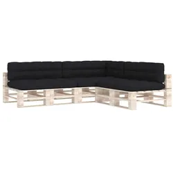 vidaXL Palettensofa-Auflagen 7 Stk. Schwarz