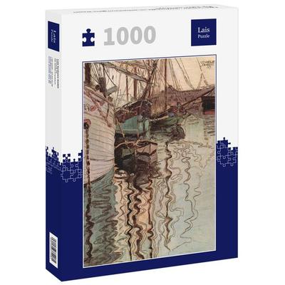 Lais Puzzle Egon Schiele - Segelschiffe im wellenbewegtem Wasser (Der Hafen von Triest) 1000 Teile