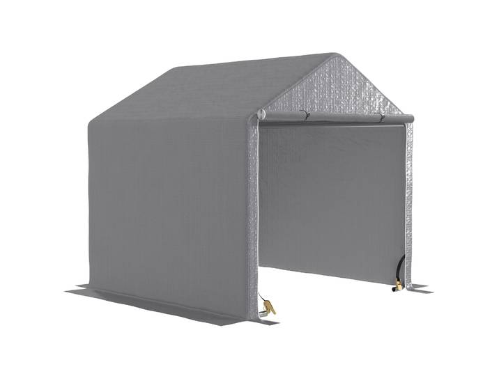 Outsunny Abri de jardin en acier galvanisé XXL 5,4 m² avec kit de fondation 277 x 195 x 192 cm, cabane de jardin cabanon rangeme