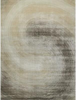 Exquisite Rugs Mitomo hand-tufted Wool/Bamboo Silk Taupe Area Rug
