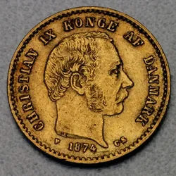Goldmünze 10 Kronen "Christian IX." (Dänemark)