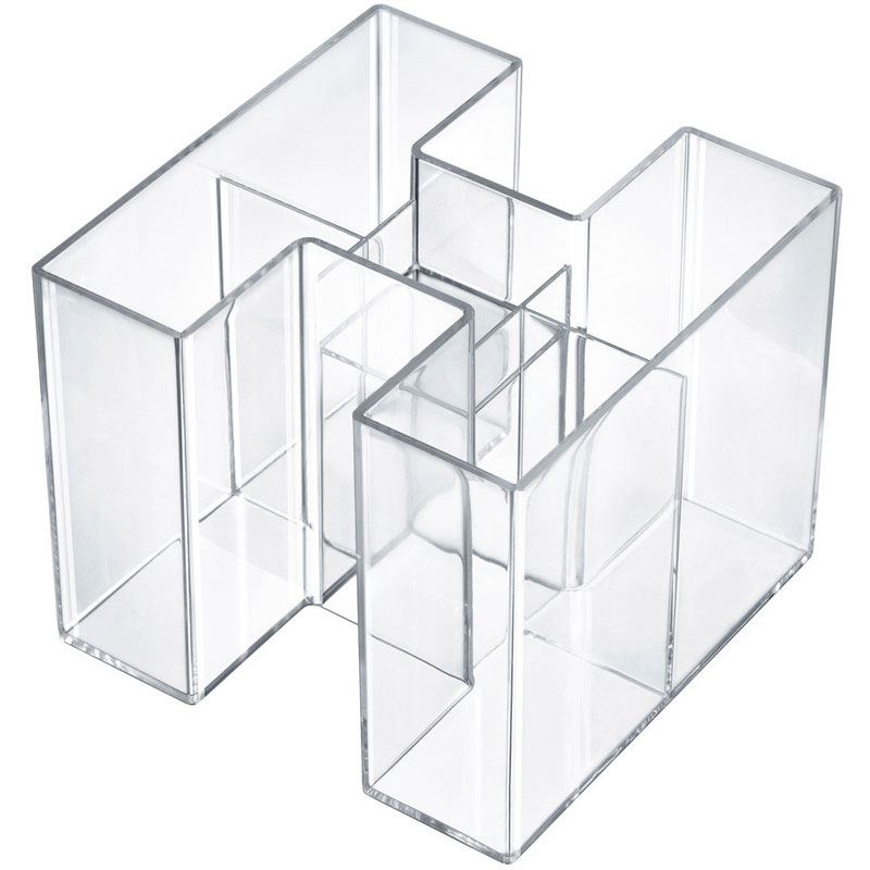HAN Stiftehalter BRAVO glasklar Kunststoff 5 Fächer 10,9 x 10,9 x 9,0 cm