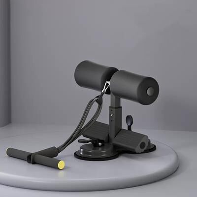 StayWell Portable Sit Up Assistant With Tension Rope, Core Fitness Equipment For Home Gym, Yoga, And Abdominal Exercisese black