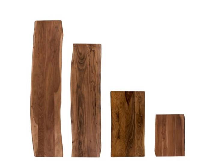 trelevo Waschtischplatte 140x40 cm Akazienholz massiv nussbaumfarben 26mm, Tischplatte, Baumkantenplatte als Waschtisch für Aufsatzwaschbecken