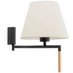 Faro Wandleuchte RON E27, IP20, dunkelgrau, beige FAR-64400-11