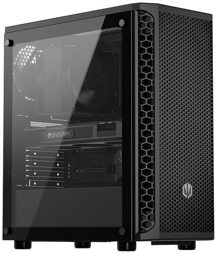 Endorfy Signum 300 Core Midi-Tower PC-Gehäuse Schwarz 2 vorinstallierte Lüfter, Seitenfenster, Staubfilter