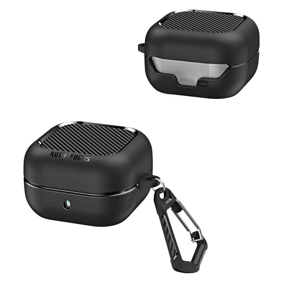 Techsuit - CarbonFiber - for Samsung Galaxy Buds 4 / Buds 4 Pro - Black (Kopfhörer Hülle) (68935694)