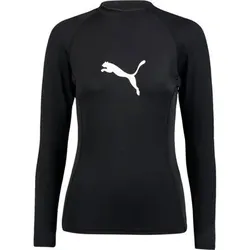 PUMA Damen Shirt SWIM WOMEN LONG SLEEVE RASH GU, Größe S in Schwarz Schwarz