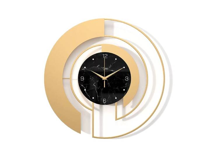 Horloge murale en métal de luxe, lumière nordique, Design de mode, grande décoration de la maison, pendentif, hôtel, salon, horloges murales suspendues