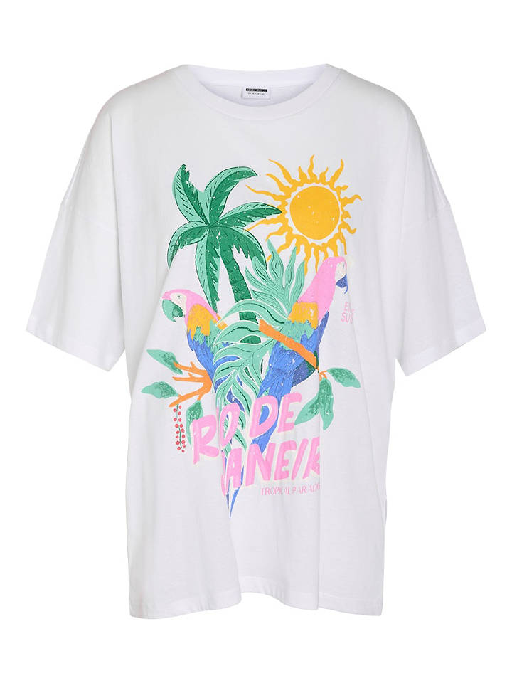 Noisy may Shirt in Weiß - L