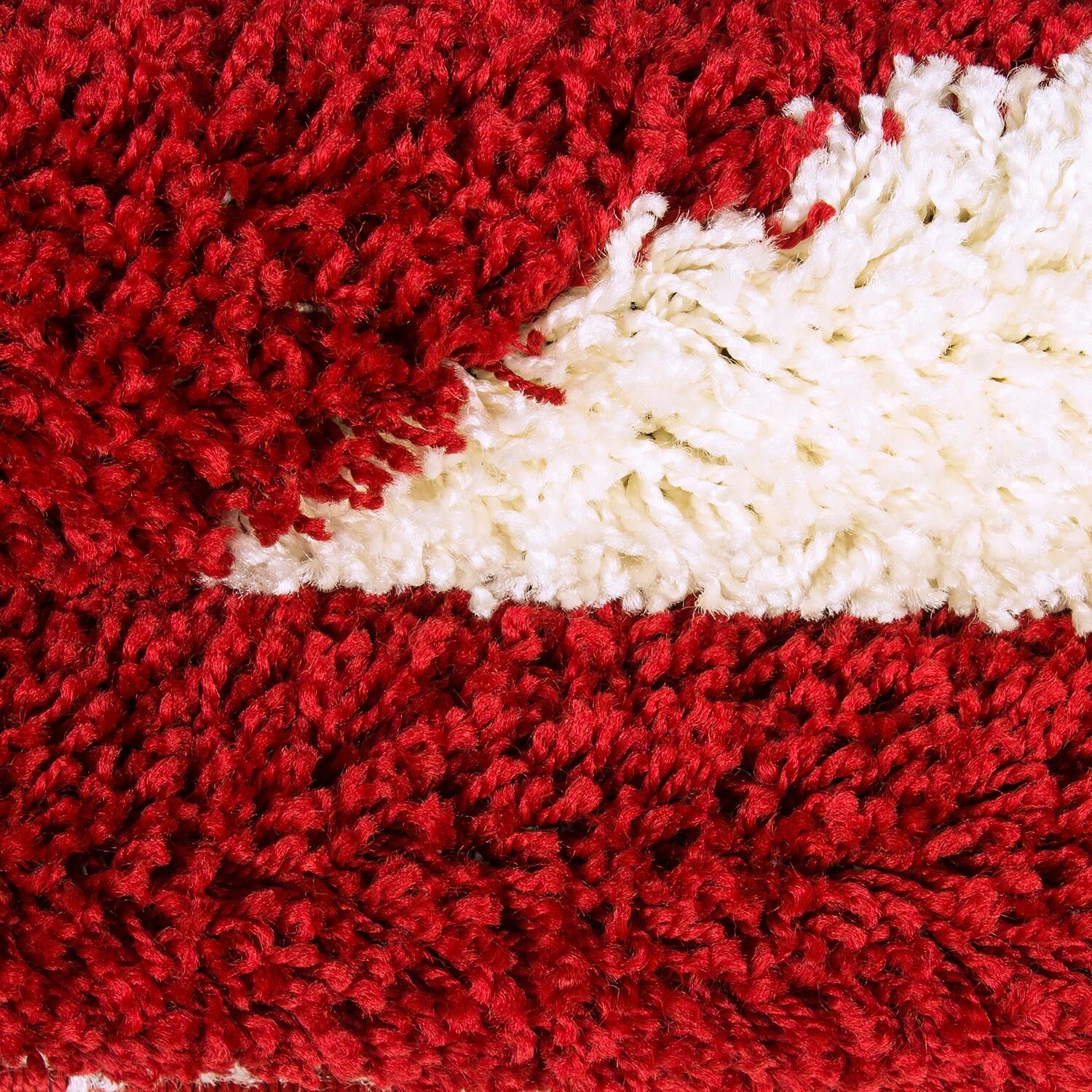 Kinderteppich AYYILDIZ TEPPICHE "Fun 6001" Gr. 10, rot, H:30mm Ø:120cm, Kunstfaser, Teppiche, Kinderteppich, robuster Kurzflor, Fussball, Kinderzimmer rot Ø 120cm 1 Stk., 30mm, Ø 120cm