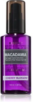KUNDAL Macadamia Ultra Serum Cherry Blossom sérum em óleo regenerador para cabelo danificado 100 ml. Macadamia Ultra Serum Cherry Blossom