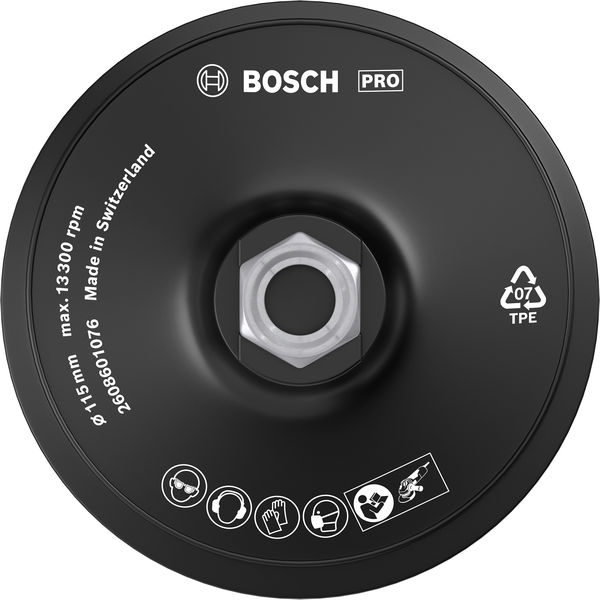 Bosch PRO Backing Pad, 115 mm, M14, Klettverschluss 2608601076