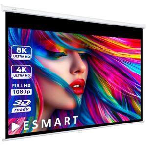ESMART Beamer-Leinwand Professional MIROLO, 84 Zoll, 186 x 105 cm, Format 16:9, Rolloleinwand