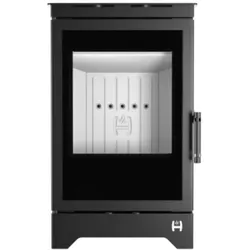 Hitze freistehender Kamin LYNX B 6,5 kW Kaminofen Wärmequelle Standkamin schwarz