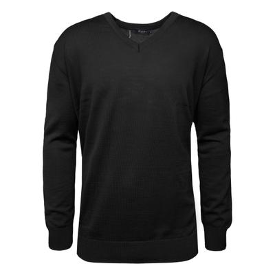 Strickpullover MAERZ MUENCHEN "Maerz Muenchen 490490 Strickpullover Herren Bekleidung", Herren, Gr. 68, schwarz, 100% Wolle, V-Ausschnitt, Pullover Strickpullover