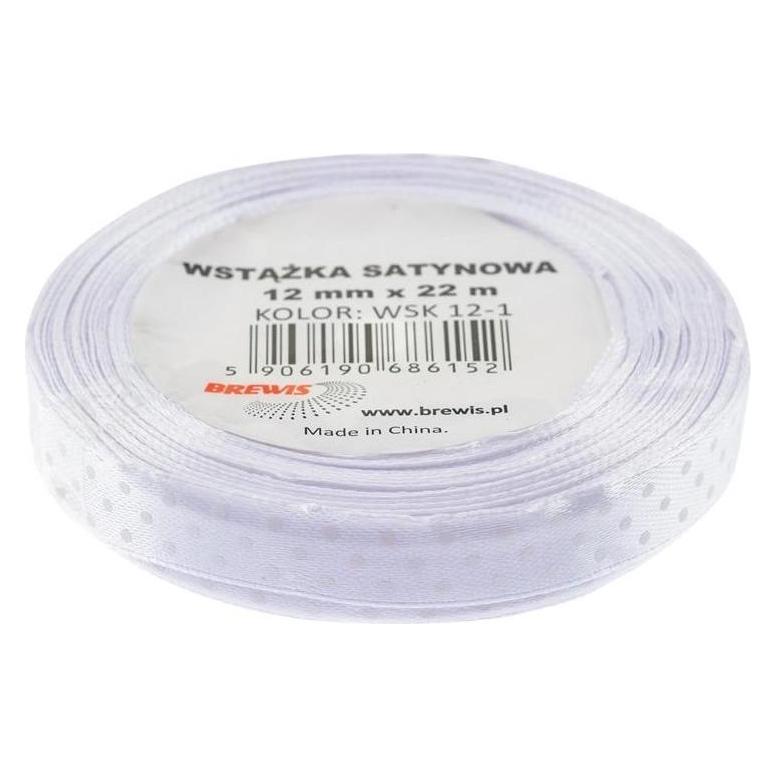Brewis Weiss gepunktetes Satinband 12mmx22m (47593296)